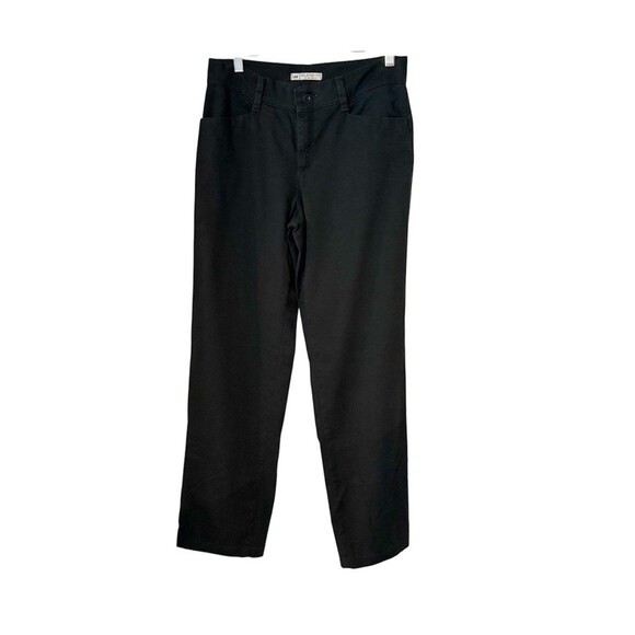 Lee At The Waist Relaxed Fit Stretch Woman’s Size 6 Medium Plain Front Black - Picture 1 of 16